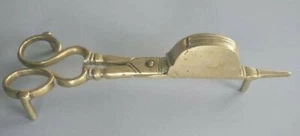 Vintage Antique rare scissor candlesticks. Candle. Wick. - Foto 1 di 12