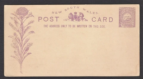 New South Wales attractive unused large one penny postcard Cover