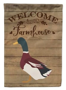 Caroline's Treasures CK6800GF Rouen Duck Welcome Garden Flag Mailbox Flag Dec... - Picture 1 of 7