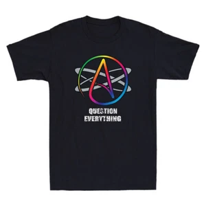 Atheist Logo Atom Symbol Question Everything Novelty Men's Short Sleeve T-Shirt - Picture 1 of 8