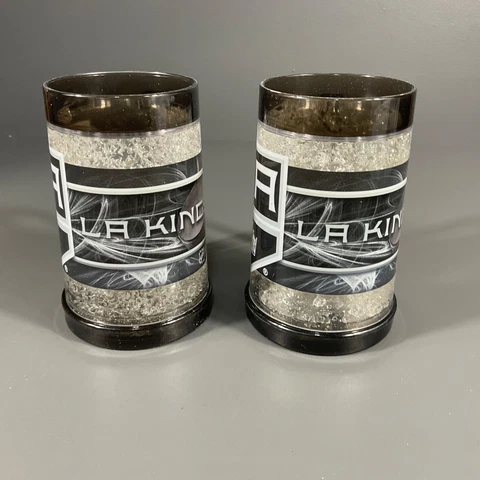 Los Angeles Kings NHL Hockey Freezer Mug Team Logo Sports Black & White LOT OF 2 Cover
