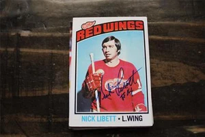 TARJETA AUTOGRAFIADA NICK LIBETT DETRIOT RED WINGS - Imagen 1 de 1