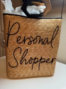 Bolso EUGENIA KIM Margaux caléndula tejido natural mango de lucita grande playa nuevo - Imagen 1 de 9