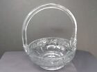 Vintage Signed Heisey Glass Basket with Flowers