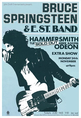 Bruce Springsteen in England concert poster print - Image 1 of 2