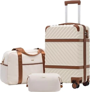 Set Suitcase Carry On Luggage PC Hardshell Luggage TSA Lock Spinner Wheels - Picture 1 of 6