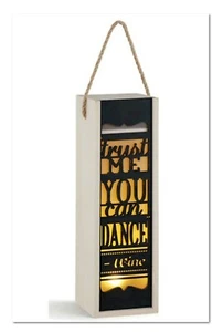 Wine Gift - You Can Dance Lighted Wine Bottle Wooden Box and Lantern - NIB - Picture 1 of 1