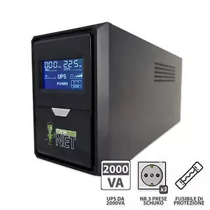 UPS Gruppo di continuità per Telecamere DVR Allarme 2000 VA - 1200 W - Zdjęcie 1 z 6