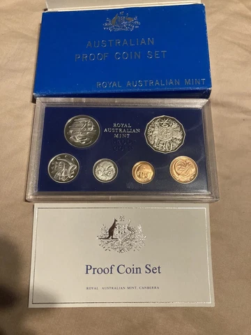 1981 Australian Six coin proof set Wildlife 3 1/2 Claws Rare 3.5 Claw With COA Cover