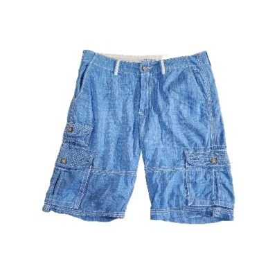 Pantalones Cortos Hebilla Etiqueta Negra Energy Para Hombre 33x23 Carga Azul Batido Tabla de Coser Foto 1 de 4