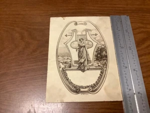 Original BOOKPLATE - looks music related - Picture 1 of 2