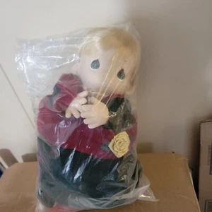 Vintage Precious Moments Christmas Stocking Doll Blonde Gabrielle Holidays - Picture 1 of 3