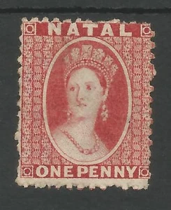 NATAL SG22 THE 1863-5 QV 1d BRIGHT RED UNUSED CAT £140 - Picture 1 of 2