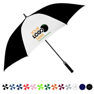 Personalised Branded Golf Umbrellas Custom Printed Logo or Photo - Black & White - Picture 1 of 11