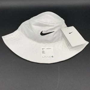 Nike Little Boys Girls Child Bucket Hat 4-7 White/Black 8A2682-001 Swoosh - Picture 1 of 4