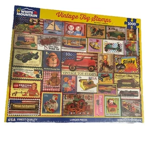White Mountain Puzzle -“Vintage Toy Stamps”by Lewis Johnson  1000 Piece - Picture 1 of 1