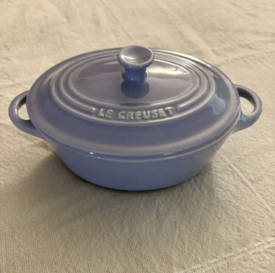 Le Creuset Lilac Mist Petite Mini Ceramic Oval Casserole Individual  - Image 1 of 4
