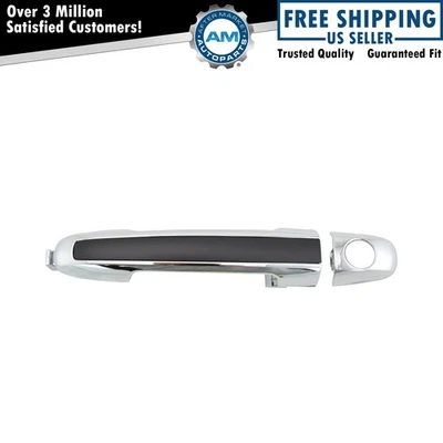 Manija de puerta delantera exterior cromada negra inserción lado del conductor izquierda izquierda izquierda para 06-10 Sonata Foto 1 de 4