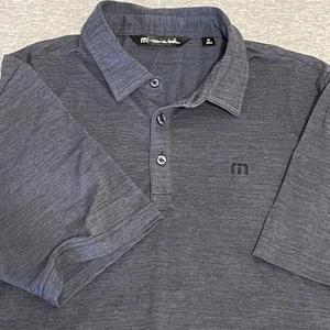 Travis Matthew Golf Polo Shirt Men's Heather Blue Sz M - Picture 1 of 5