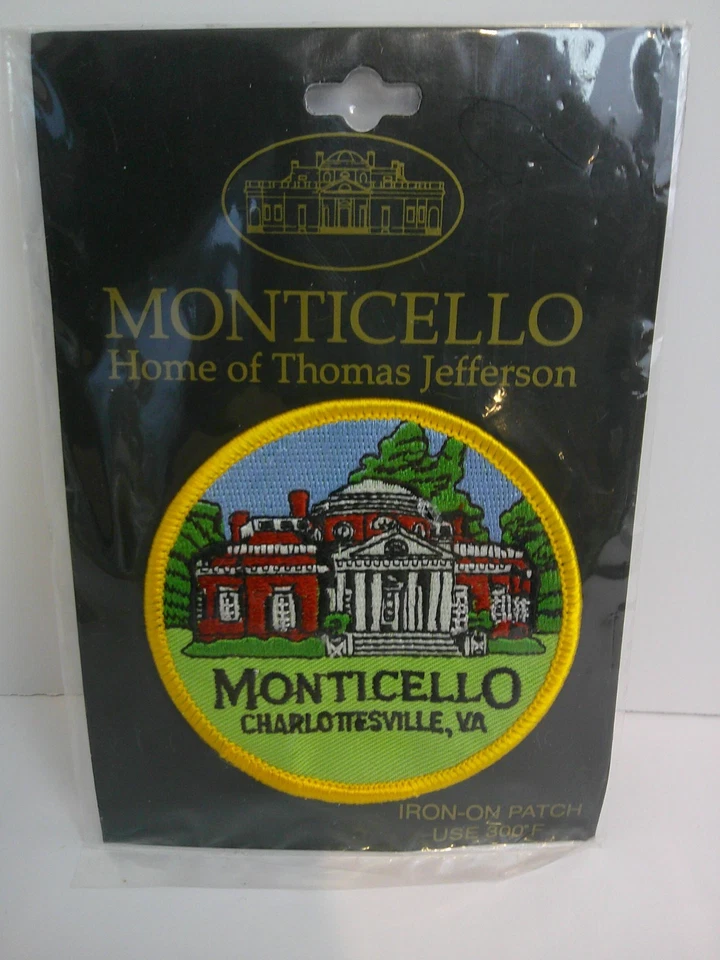 Monticello Charlottesville Virginia VA Round Souvenir Patch Sew On Iron On - Image 1 of 1