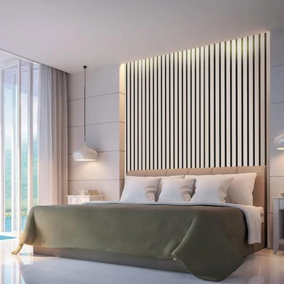 Wandpaneele 1-8 Pcs. Natur Akustikpaneele Holzpaneele Akustik Wandverkleidung 3D - Bild 1 von 4