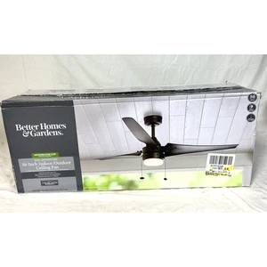 Ceiling Fan Indoor Outdoor Large 56" Black With Light Better Homes & Gardens - Picture 1 of 6
