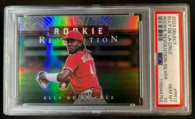 2023 Select Elly De La Cruz Rookie Revolution RC Silver Prizm #PR12 Reds PSA 10 - Image 1 of 2