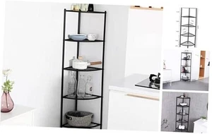 5-Tier Corner Shelf Stand Metal Wire Corner Shelving Display Unit Storage - Picture 1 of 8