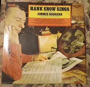 HANK SNOW SINGS IN MEMORY OF JIMMIE RODGERS VINYL LP ALBUM 1970 RCA VICTOR , VG - Picture 1 of 5