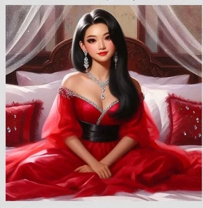 Fan Art Prinzessin Kunstkarte Aceo Eisfeuer 2,5x3,5" Schönheit Prinzessin Aquarela. Mulan - Bild 1 von 1