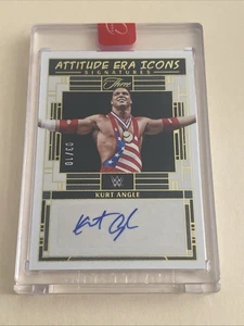 2024 Panini Three Count WWE Kurt Angle Attitude Era Icons Gold Auto #03/10 - Bild 1 von 2