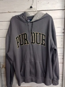 Sudadera con Capucha Purdue University J America XL Gris Cremallera Completa Chaqueta con Capucha Hombres - Imagen 1 de 9