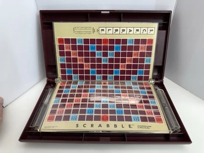 VTG 1990 Scrabble Deluxe Edition Travel Game Foldable Milton Bradley Complete - Image 1 of 4