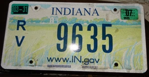 Indiana 2007 RV License Plate Farm Scene - Picture 1 of 1