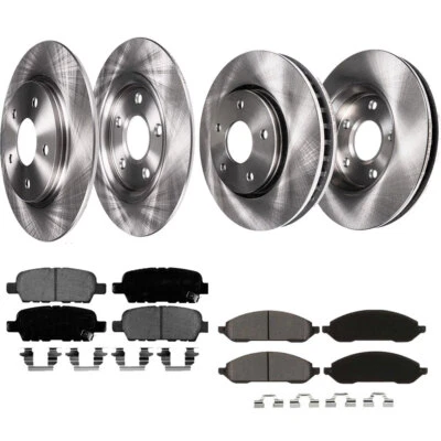 Front Rear Disc Rotors Ceramic Brake Pads for 2007-2013 Nissan Altima B19A CA - Image 1 of 4