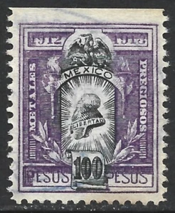 Mexico 1912 METALES PRECIOSOS Revenue Tax Precious metal prod. and sale #MP 72 - Picture 1 of 1