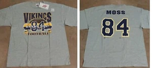 Minnesota Vikings Randy Moss Jersey T shirt XL New w Tags Vintage deadstock DS - Picture 1 of 11