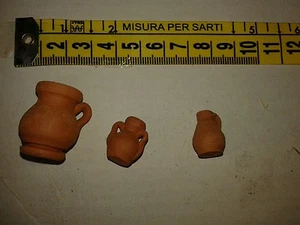 3 Floreros Terracota Piezas Pequeñas Pesebre Miniaturas Navidad Nativity Scene - Bild 1 von 1