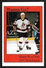1997-98 Albany River Rats AHL Hockey Schedule !!! Lombardo's