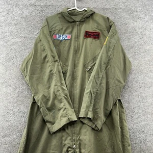 Top Gun Maverick Coveralls Mens Medium Large Green Full Zip Flight Suit Workwear - Picture 1 of 14