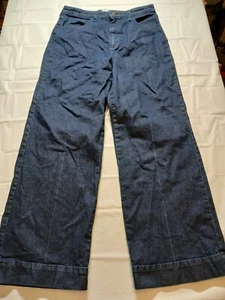 Women's High-Rise Wide Leg Jeans - Universal Thread Dark Wash 12R - Picture 1 of 4