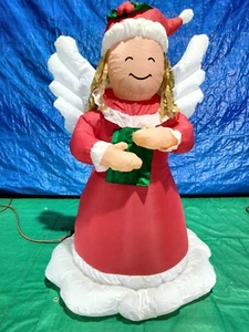 4' Gemmy Airblown Inflatable Christmas Angel in Santa outfit (NO Lights) - Picture 1 of 1
