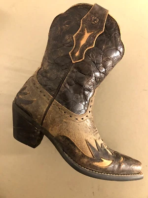 ARIAT DAHLIA Distressed Brown Leather Cowgirl Western Boots 10008780 US 6 B - Image 1 of 4