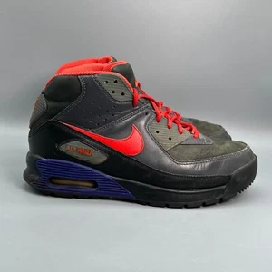 Nike Air Max Herren 9 Vintage Schwarz Rot Athletisch Laufen Turnschuhe Schnürschuhe Hoch - Bild 1 von 9