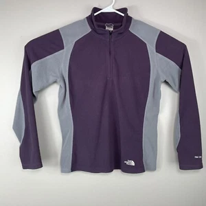 The North Face TKA 100 Fleece 1/4 Zip Up Pullover LS Purple Womens Size L #A4 - Picture 1 of 6