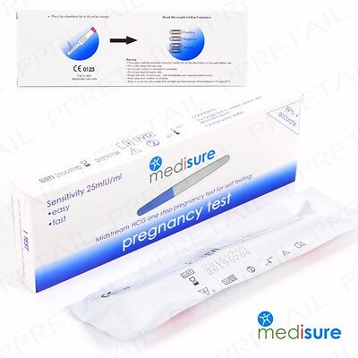 MEDISURE Pregnancy Test ULTRA SENSITIVE 99%+ Accuracy Urine Test Kit Stick HCG • 3.27£