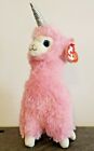 Ty Beanie Boos 9" Pink Llamacorn Unicorn Llama Lana Plush Brand New W/Tags