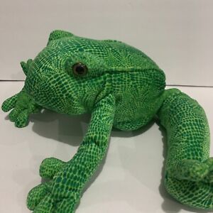 Animal Alley Commonwealth Green Tree Leopard Frog Toad Plush 2000 Spotted 18”