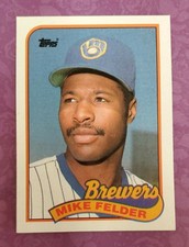 1989 Topps #263 Mike Felder Milwaukee Brewers Baseball Card - PC Quality & TTM