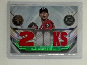 Max Scherzer 2019 Topps Dreifachfäden 200 Ks AUFNÄHER (26/36) Washington Nationals - Bild 1 von 2